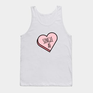 Single AF | Funny Valentine's Candy Heart Tank Top